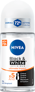 Black & White INVISIBLE ultimate impact antiperspirant deo roll-on NIVEA