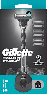 Mach3 Charcoal holicí strojek + 6 náhradních hlavic Gillette