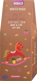 Darilni set za ustnice in telo Winter Magic Spicy Bundt Cake Biobaza