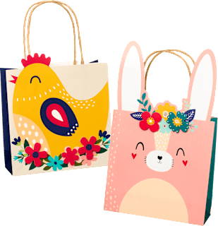 Geschenktasche Ostern Hase/Henne, midi Profissimo