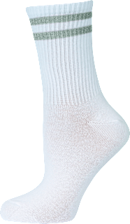 Socken mit Glitzer-Streifen weiß + grau + rosa Gr. 39-42 nur die