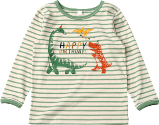 Langarmshirt Geburtstag mit Happy Birthday-Schriftzug, grün, Gr. 110/116 ALANA