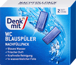 Čvrsti osvježivač WC školjke 2 x 40 g - dopune Denkmit