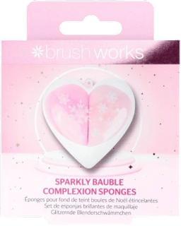 Set de bureți pentru machiaj în formă de inimă brush works