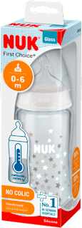 Babyflasche aus Glas First Choice+ weiß 0-6 Monate 240 ml NUK