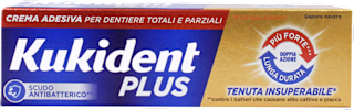 Crema adesiva Plus Doppia Azione per protesi dentarie Kukident