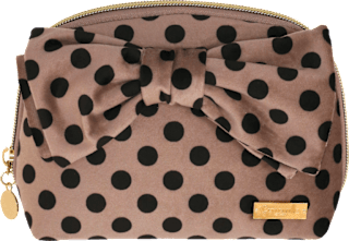 Toaletna torbica – rjava s pikami Camomilla