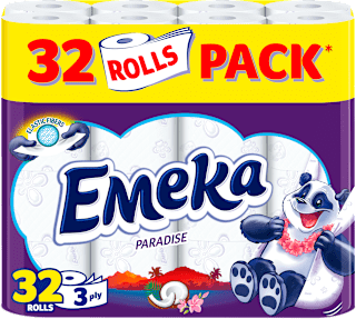 Тоалетна хартия Paradise, 3 пласта Emeka