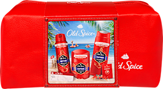 Deo spray, deo stift és tusfürdő ajándékcsomag neszesszerben Old Spice