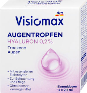 Augentropfen mit Hyaluron VISIOMAX
