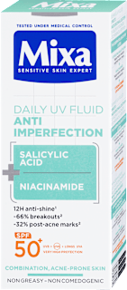 UV fluid bőrhibák ellen SPF 50+ Mixa