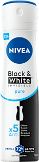 Black&White Invisible Pure - dezodorans u spreju NIVEA