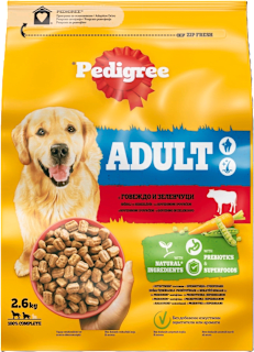ADULT kompletna suva hrana za odrasle pse - govedina i povrće Pedigree