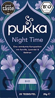 Kräutertee "Night Time" mit Kamille, Lavendel & Baldrian (20 Beutel) pukka