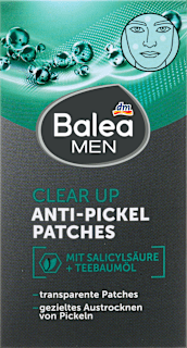 Náplasti na akné Clear-up s kyselinou salicylovou Balea MEN