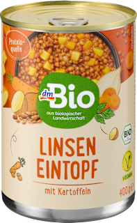 Bio lencsés egytálétel burgonyával dmBio