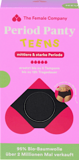 Periodenunterwäsche Teens Hipster Schwarz, Gr. 146/152 The Female Company