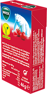 Bonbons Kirsche mit Menthol zuckerfrei Wick