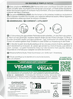 Anti Pickel Pimple Patches Hydrokolloid  Garnier Skin Active