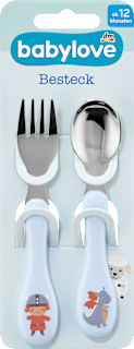 Pribor za jelo - dvodelni set: kašika i viljuška, više vrsta babylove
