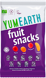 směs ovocného želé jahoda, třešeň, broskev a banán Yum Earth