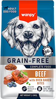 Popolna hrana za odrasle pse z govedino wanpy