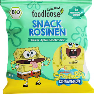 Kindersnack Rosinen Saurer Apfel-Geschmack ab 3 Jahren foodloose