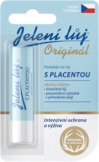 balzám na rty s placentou Originál Jelení lůj