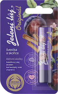Originál pomáda na rty švestka a skořice Jelení lůj