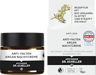 Anti Falten Nachtcreme mit Arganöl Dr. Scheller