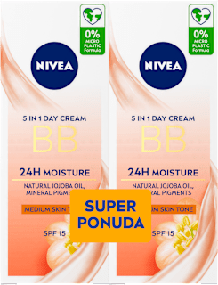 BB dnevna krema 5u1, duopack, 2 x 50 ml – medium, spf 15 NIVEA