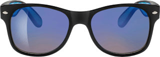 Sonnenbrille Kids, schwarzes Gestell, blau-schwarze Bügel SUNDANCE