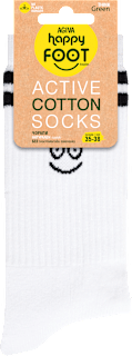 Памучни чорапи Аctive, бели, размер 35-38 happy FOOTtopia
