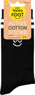 Памучни чорапи Аctive, черни, размер 43-46 happy FOOTtopia