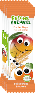 Fruchtriegel mit Getreide Mango & Orange ab 3 Jahren, (4x23 g) Freche Freunde