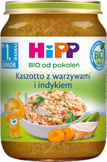 Kaszotto z warzywami i indykiem, po 12. m-cu HiPP