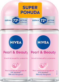 Deo roll-on Pearl & Beauty, duo pakiranje, 5 x 50 ml NIVEA