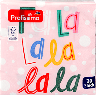 Troslojne salvete - motiv: Falalalalala, 25x25cm Profissimo