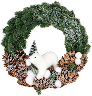 věnec s ledním medvědem Anděl