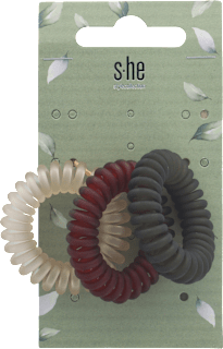 Спираловидни ластици за коса, три цвята s-he stylecollection