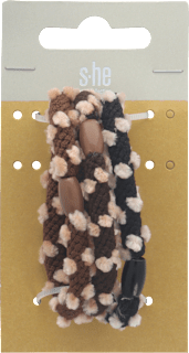 Ластик за коса с пухкави топчета s-he stylecollection