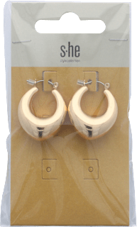 Кръгли златисти обеци s-he stylecollection