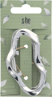 Щипка за коса, сребърна s-he stylecollection