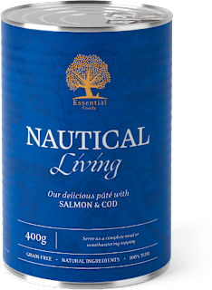 Пастет за кучета Nautical living със сьомга и треска Essential Foods