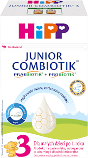 Produkt na bazie mleka 3 Junior Combiotik, po 1. roku HiPP