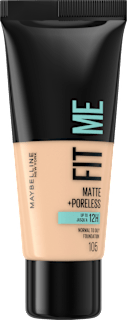 Tekoča podlaga FIT ME! Matte+Poreless, 105 Natural Ivory  MAYBELLINE NEW YORK