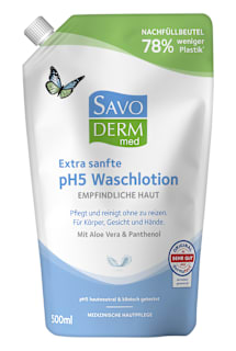 Waschgel Lotion Extra Sanft pH 5 Nachfüllbeutel  Savoderm med