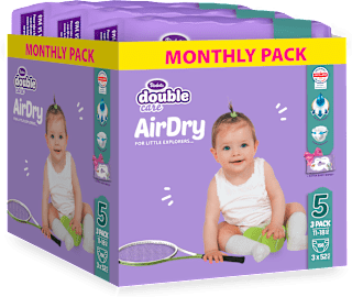 Plenice Air Dry 5 (11-18 kg), mesečno pakiranje Violeta