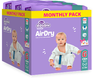 Plenice Air Dry 6 (16+ kg), mesečno pakiranje Violeta