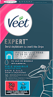 Hideggyanta szalagok Expert, bikinivonalra és hónaljra, érzékeny bőrre Veet